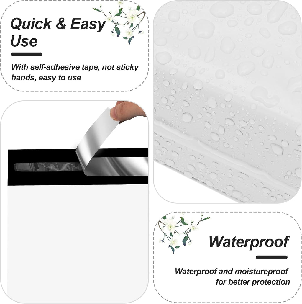 Thank You Poly Mailers 14.5x19 Inch, 50 PCS, White