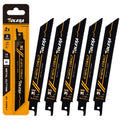 TOLESA Reciprocating Saw Blades, 6" 14TPI for Heavy Metal, 5-Pack