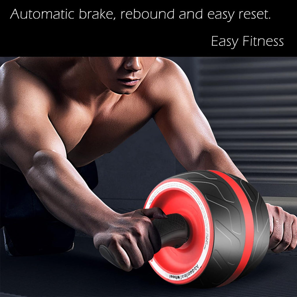 AB Wheel Roller with Resistance Spring, Automatic Rebound Core Trainer | 14.6"Ultra-Wide, Core Work-out