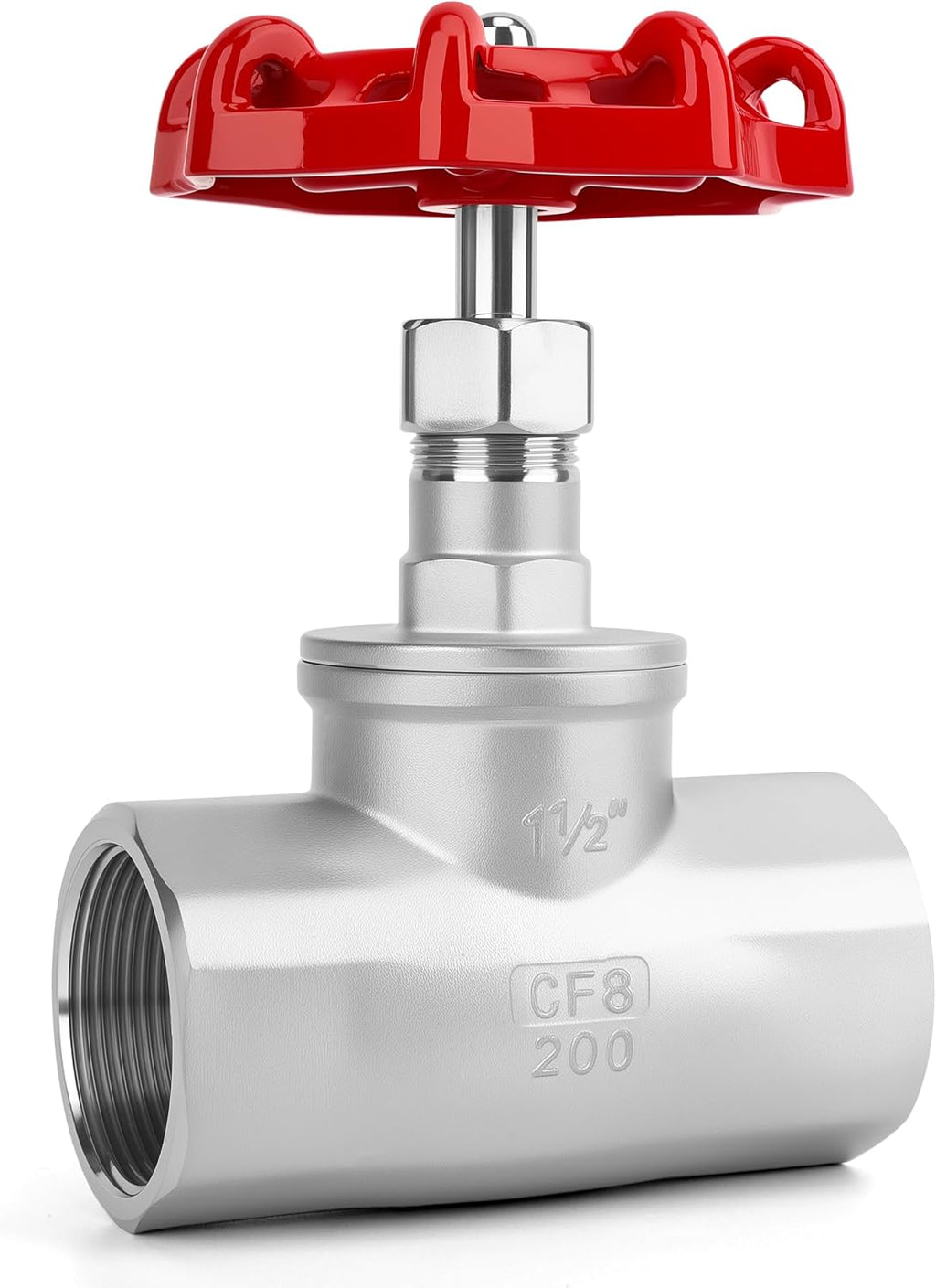 1-1/2" NPT B-Type Straight Pattern Globe Valve Stainless Female Thread DN40