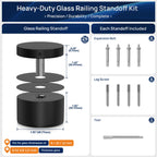 24 Pack Marine Grade SS316 Solid Heavy Duty Glass Railing Standoff
