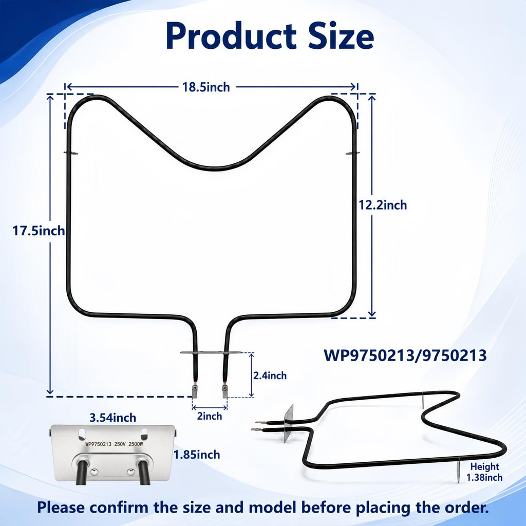 WP9750213 9750213 Oven Bake Element Compatible with Whirlpool Oven