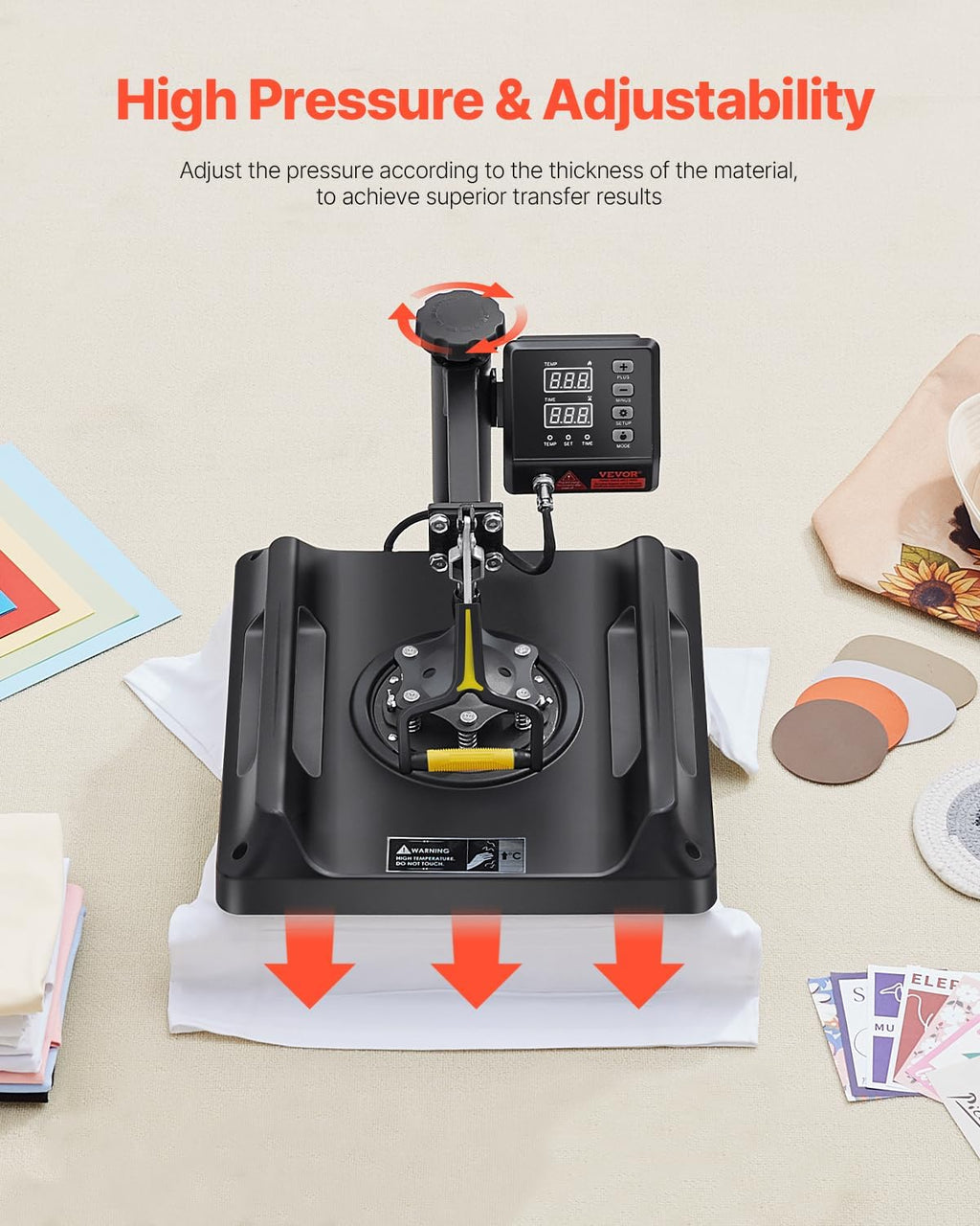 Heat Press Machine 8 in 1 Combo T Shirt Printing Machine 15x15 Black | Multifunction Transfer Machine Sublimation for
