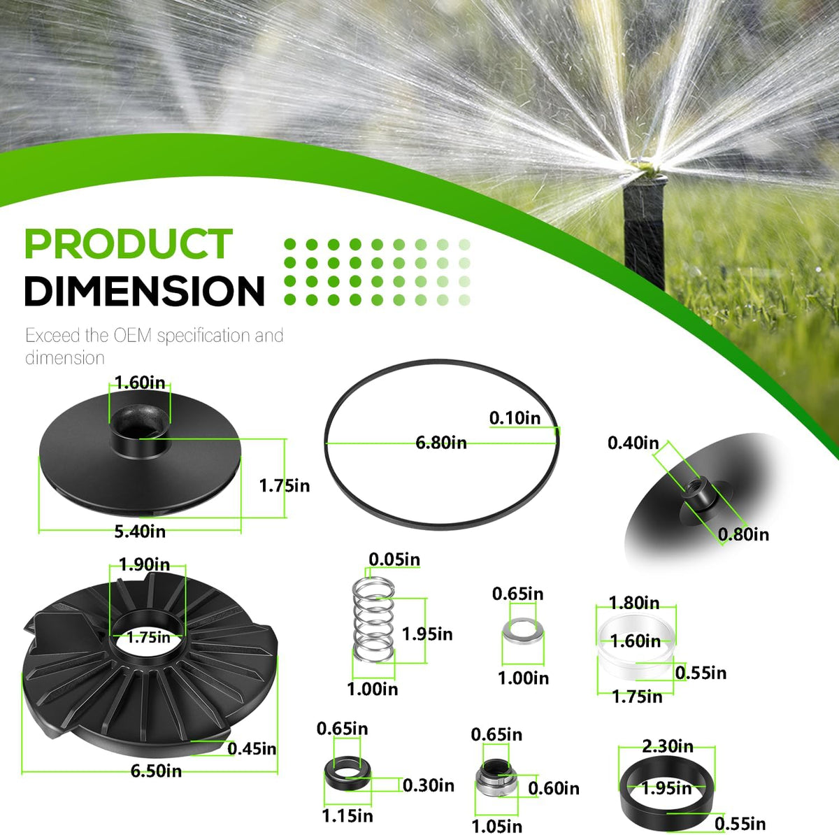 023705 Lawn Sprinkler Irrigation 2 HP Pump Service Repair Kit