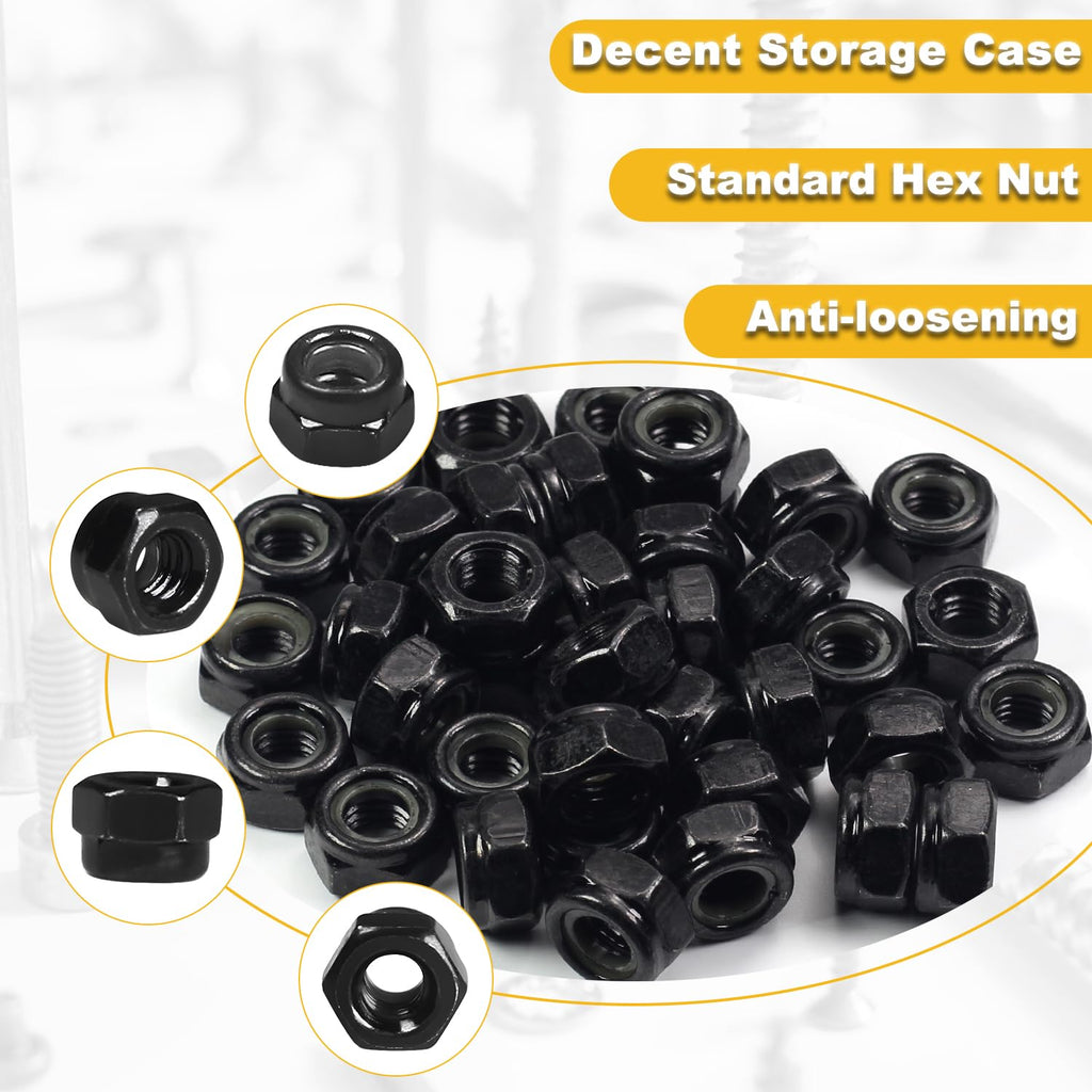 M8 Lock Nut Nylon Inserted Locknuts for Patio Furniture M8 Bolts