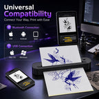 Tattoo Stencil Printer, Wireless Thermal Printer, Support Multi Sizes up to A4, Thermal Stencil Printer, 10 Transfer