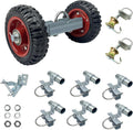 Rolling Gate Hardware Kit for Farm, Fence Gates, Rolling Gates- Includes 6" Double Wheel Carrier, 6 Universal Track