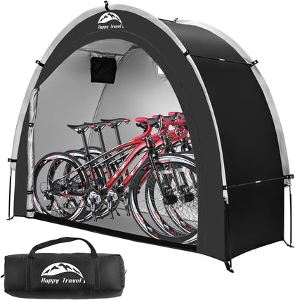 Bike Storage Shed Tent, Outdoor Portable Bicycle Storage Sheds | 210D Oxford Fabric PU4000 Waterproof for 2/3/4/6/8
