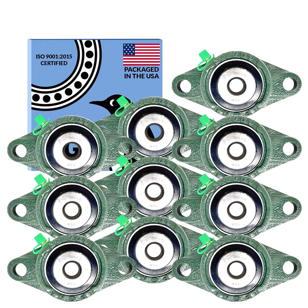 PGN UCFL201-8 (10 Pack) 2-Bolt Flange Bearing 1/2" Bore