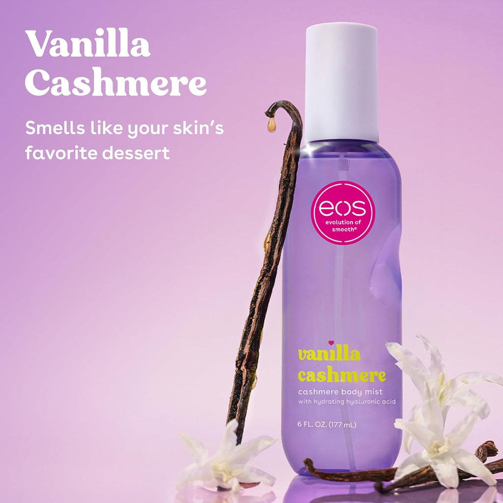 Cashmere Body Mist, Vanilla Cashmere, soft musk, cozy caramel, hair mist, body spray for women, moisturizing