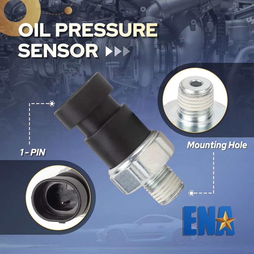 ENA Oil Pressure Sensor Switch for PS220 D1834A OP6659 Compatible with 1987-2009 Chevy Malibu Cavalier Impala Equinox Monte Carlo Pontiac Grand Am Grand Prix Sunfire Buick Oldsmobile Saturn Isuzu