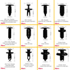 Car Bumper Retainer Clips Kit - Auto Plastic Rivets & Push Fasteners Set
