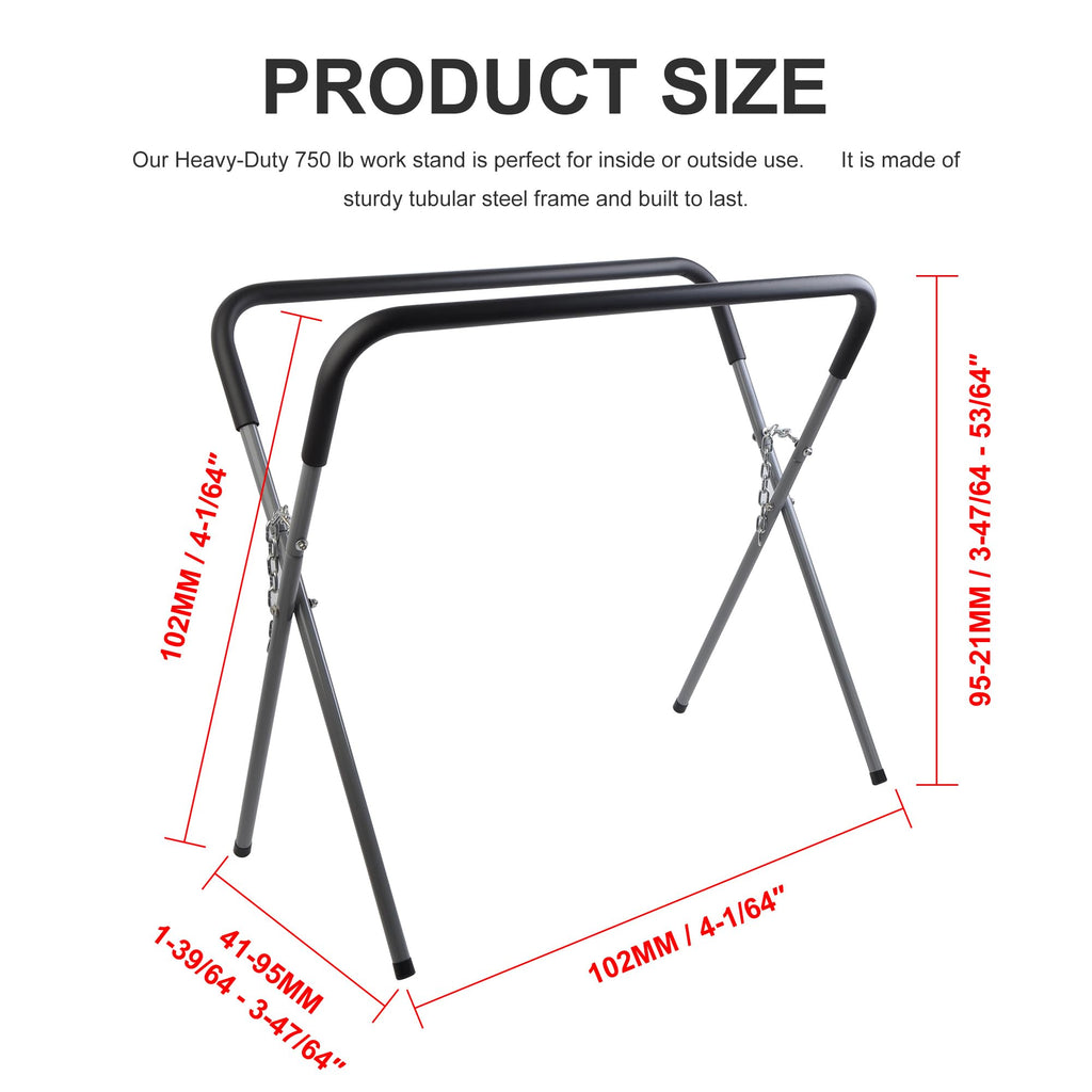 1000-Pound Capacity Portable Work Stand, Work Horse Foldable Work Table for Body Panels