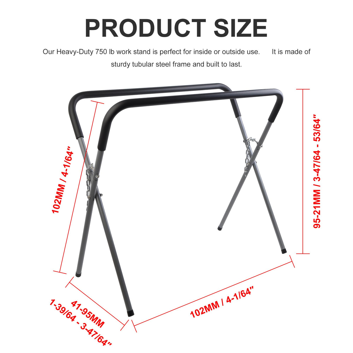 1000-Pound Capacity Portable Work Stand, Work Horse Foldable Work Table for Body Panels
