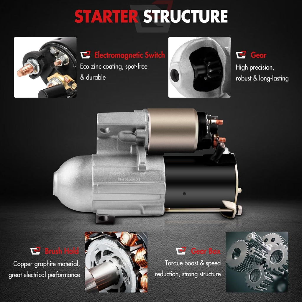 Starter for Chevy for S10 2.2L 2002-2003, for Impala 3.4L 2001-2005