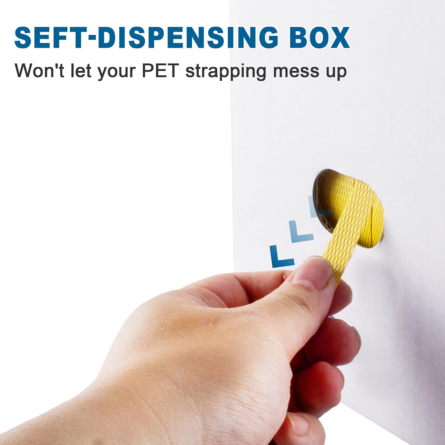 Banding Strapping Kit Pallet Packaging Strapping Tool Set with 1000' Length x 1/2" Wide PP Strapping Banding,100