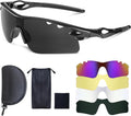 Shooting Glasses with 5 Interchangeable Lenses and Carrying Case Anti Fog Hunting Safety Glasses for Men Women