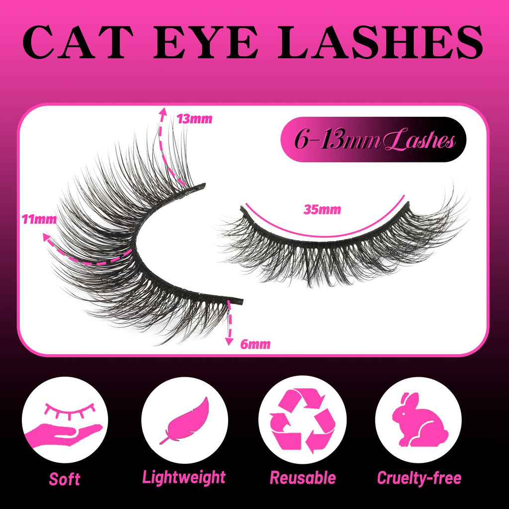 Lashes Wispy False Eyelashes Cat Eye Lash Strips (Daily)