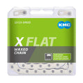 Pre-Waxed XFLAT Flat-Top High-Performance Bicycle Chain, Silver