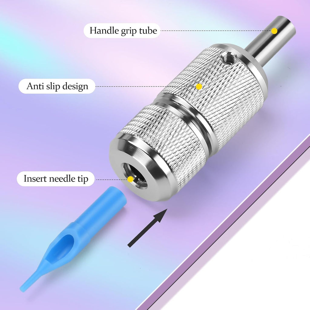 25mm Tattoo Grips Tubes Self-lock Aluminum Alloy Tattoo Gun Grip Auto Self Locking Handle for Tattoo Machine Supply