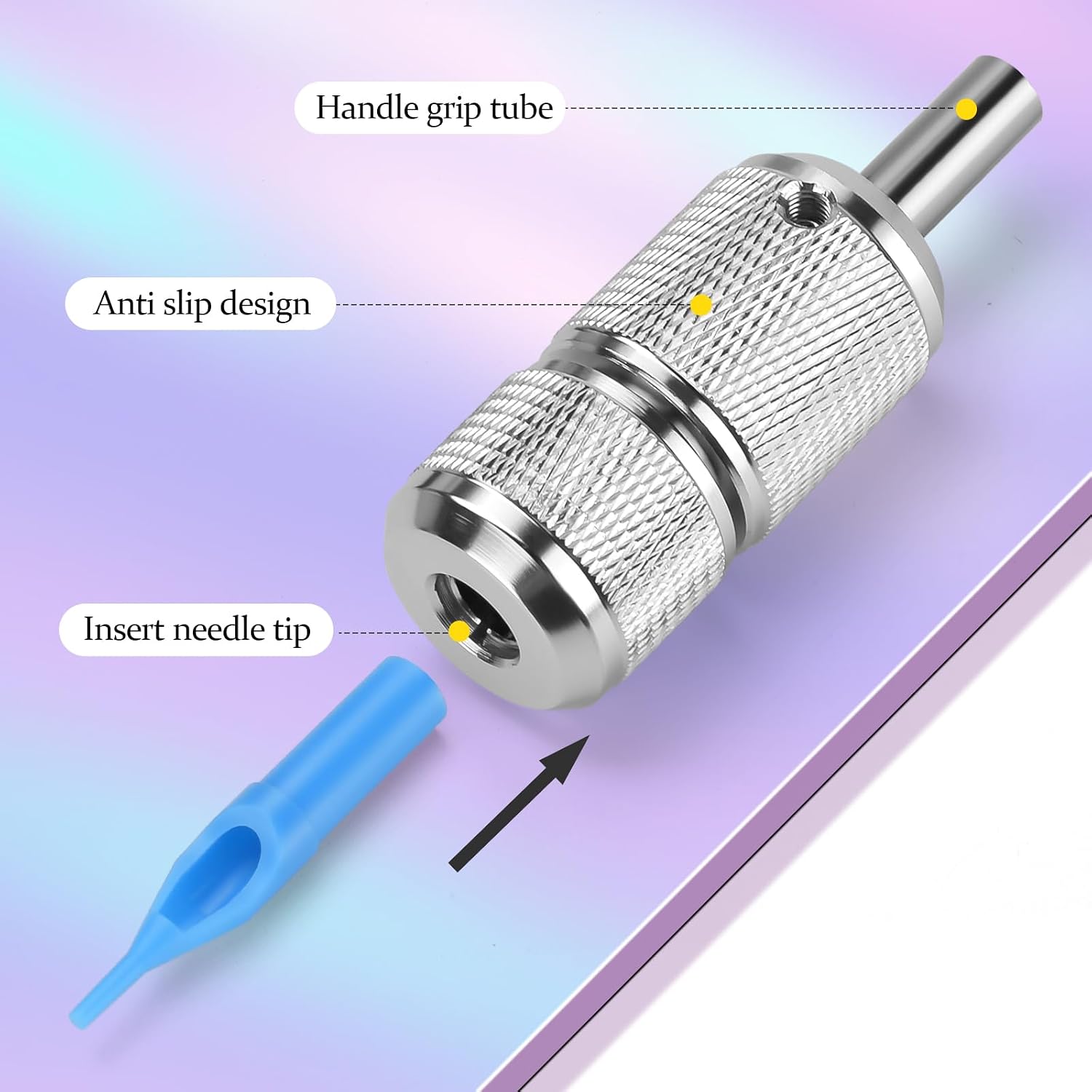 25mm Tattoo Grips Tubes Self-lock Aluminum Alloy Tattoo Gun Grip Auto Self Locking Handle for Tattoo Machine Supply