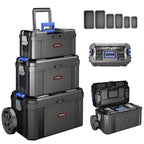 3 In 1 Rolling Tool Box with Wheels, Stackable Tool Box,17 +19 +21 In