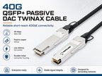 Intellinet 40G QSFP+ Passive DAC Twinax Cable, 10 ft