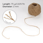 JubileeYarn Jute Twine 2mm String - 3 Natural & 9 Variety