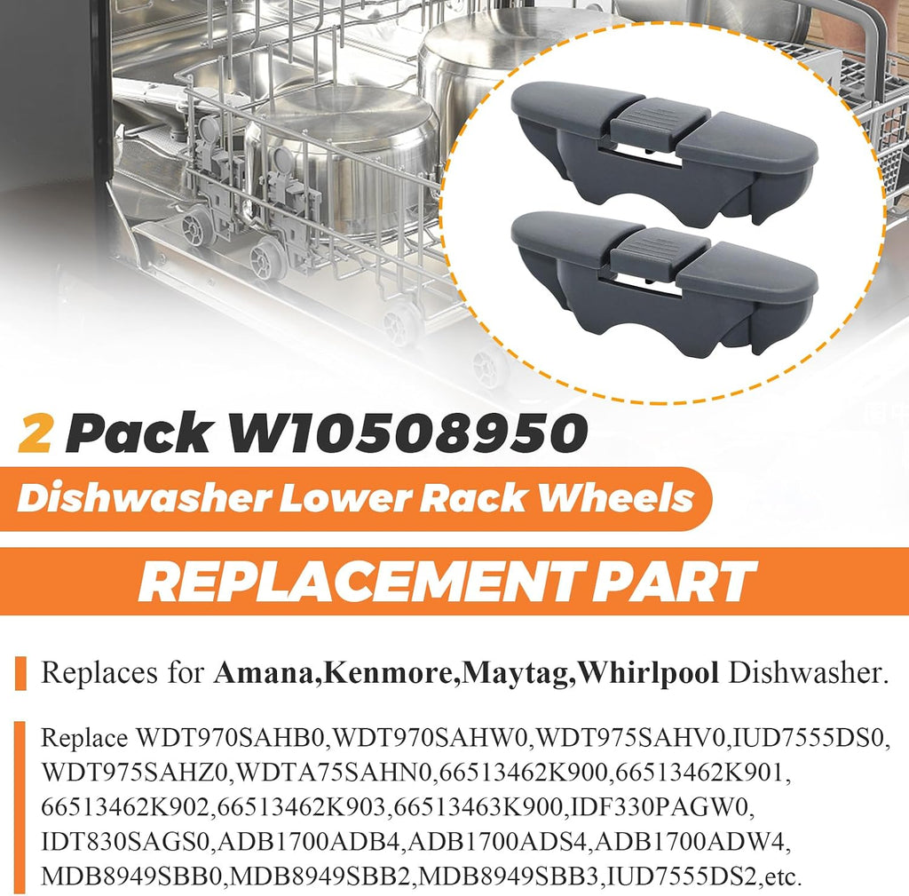 W10508950 Dishwasher Rail Stop Clip Fit for Whirlpool Kenmore Dishwasher