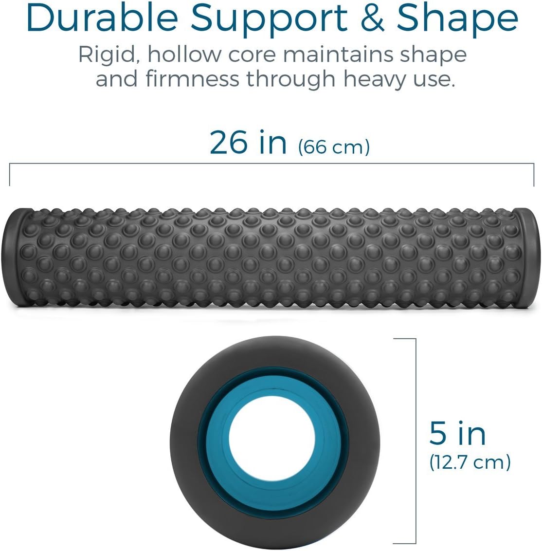 Massage Foam Roller - Textured for Deep Tissue Muscle Relief to Boost Recovery, Flexibility, Mobility - Back Pain
