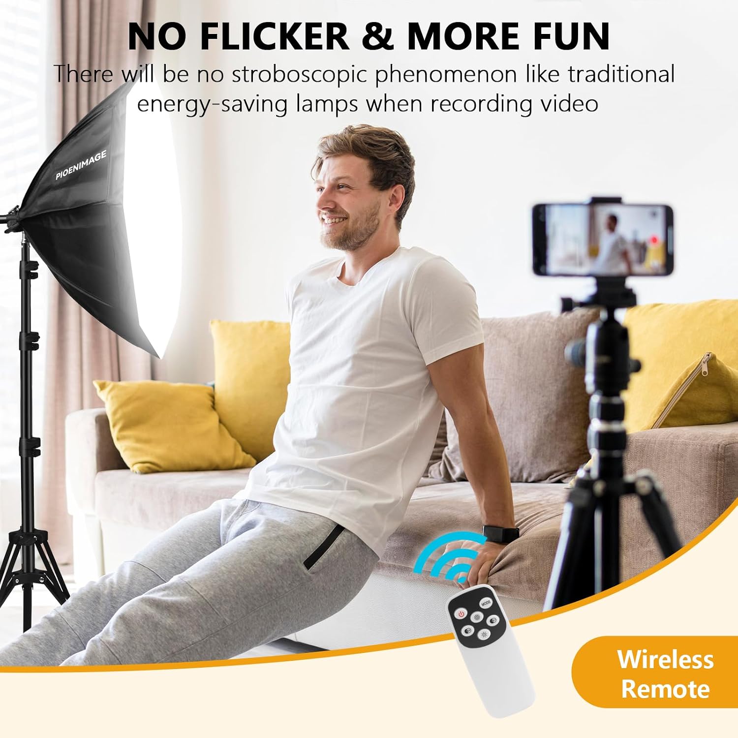 Softbox Lighting Kit, Softbox Photography Lighting Set | 21.6in Soft Box Lighting Set, Photography Lights, 85W