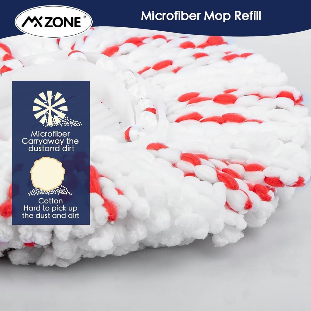 Spin Mop Replacement Heads Compatible with O-Cedar EasyWring 1-Tank System - Microfiber Mop Head Refills for Deep