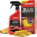 California Gold 3 Clay Bar Complete Kit, 3 80-gram Clay Bars + 16 oz. Instant Detailer + Microfiber Towel — Removes