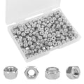 190PCS #6-32 Nylon Insert Hex Lock Nuts,304 Stainless Steel