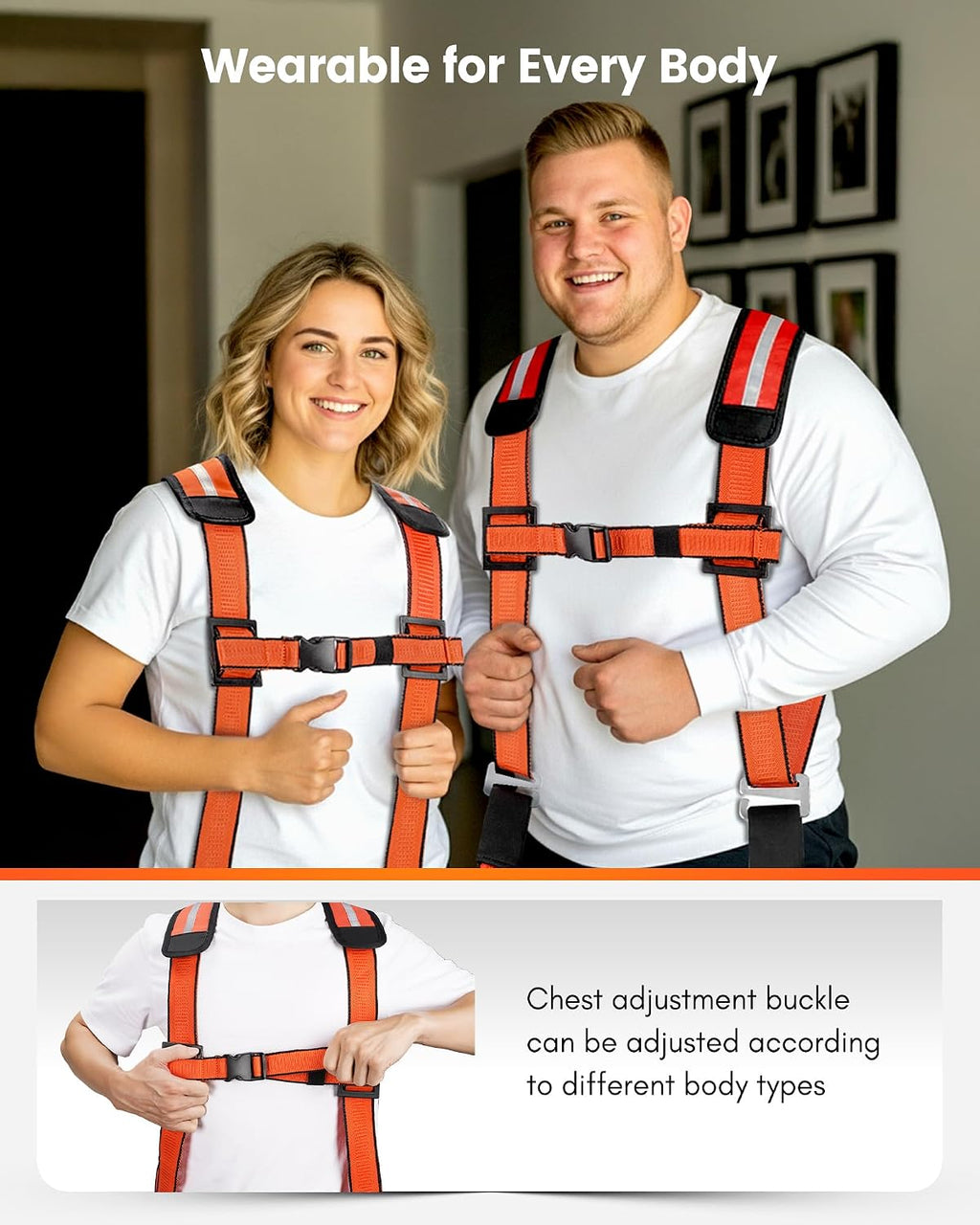Moving Straps for Lifting, 2-Person System Furniture Moving Straps