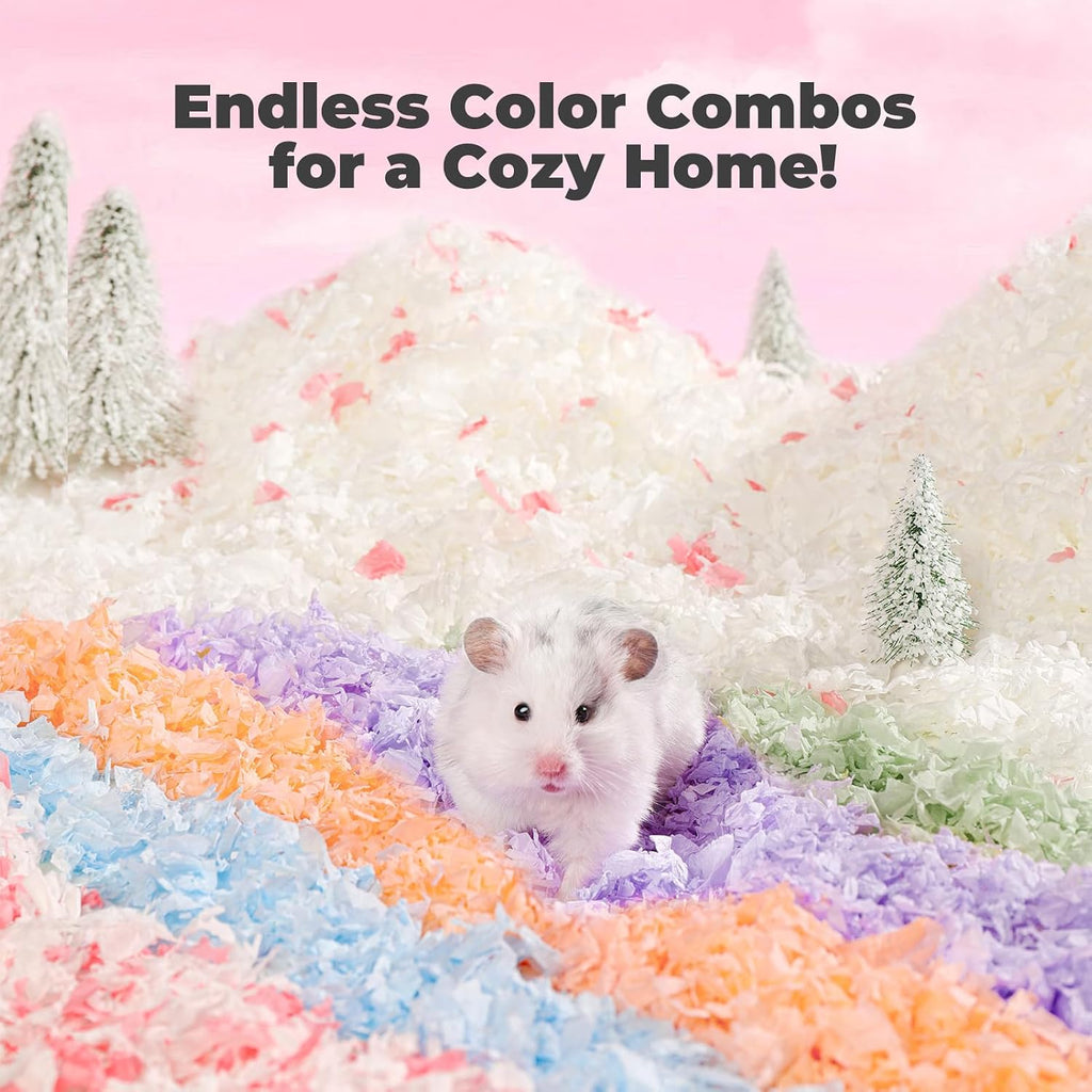 Hamster Bedding 50L Guinea Pig Paper Bedding Odor Control 99% Dust-Free | Small Pet Bedding Natural Paper Expands 5X