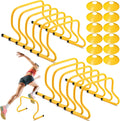12 Pcs 12 Inch Agility Hurdles Training Equipment Agility Hurdles and Marker Cone Set Disc Cones Speed and Training