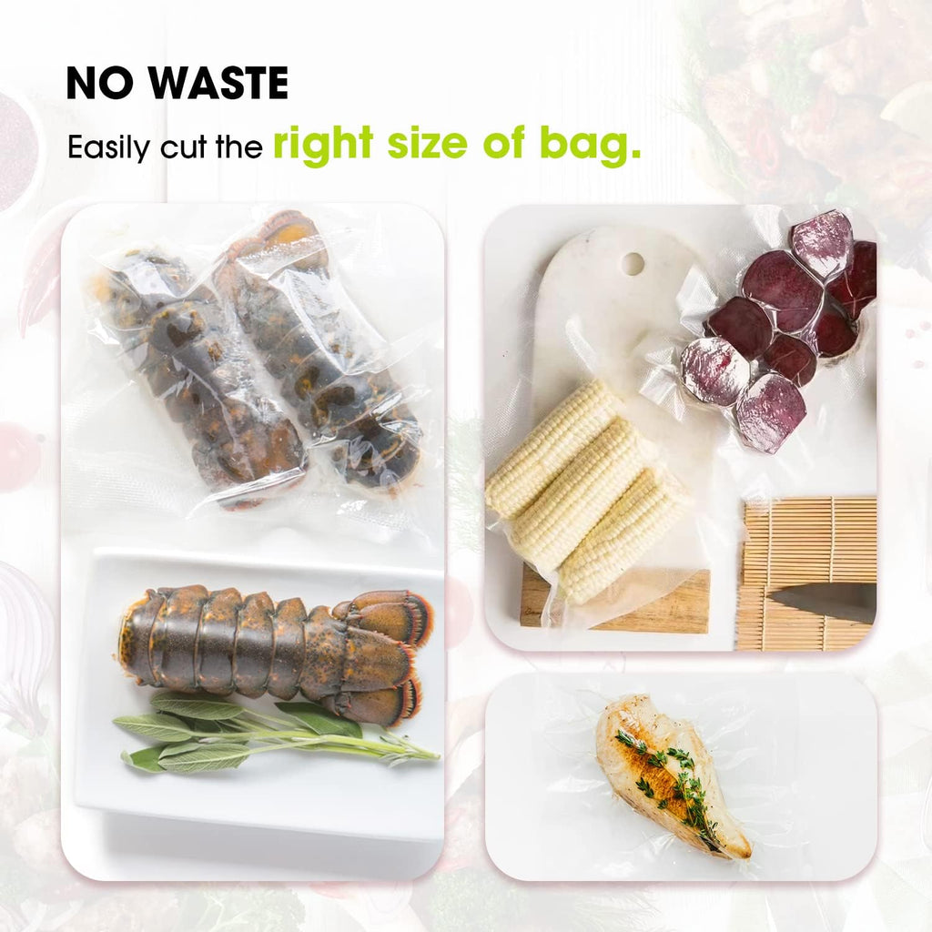 8" x 150' Vacuum Sealer Bags for Food Saver, Rolls with Cutter Dispenser