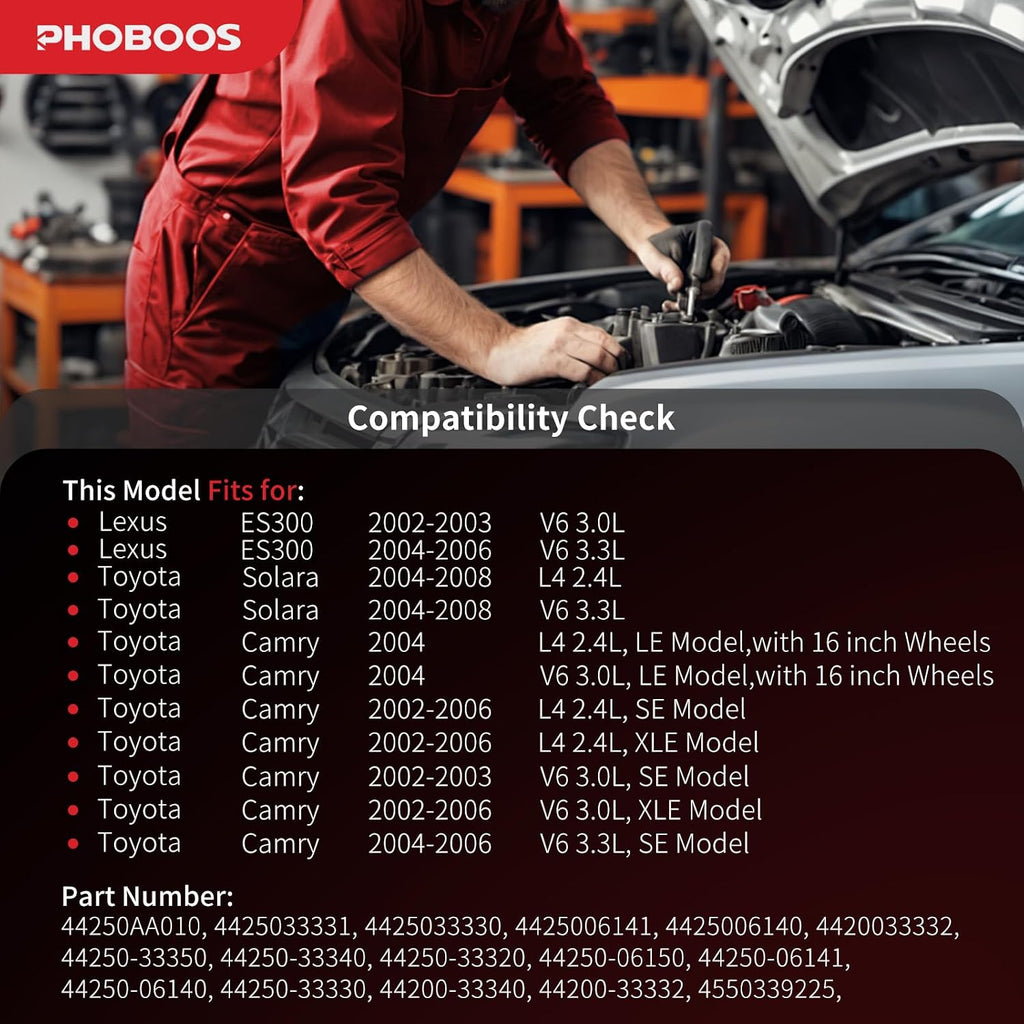 PHOBOOS Hydraulic Power Steering Rack and Pinion Fit for Toyota & Lexus