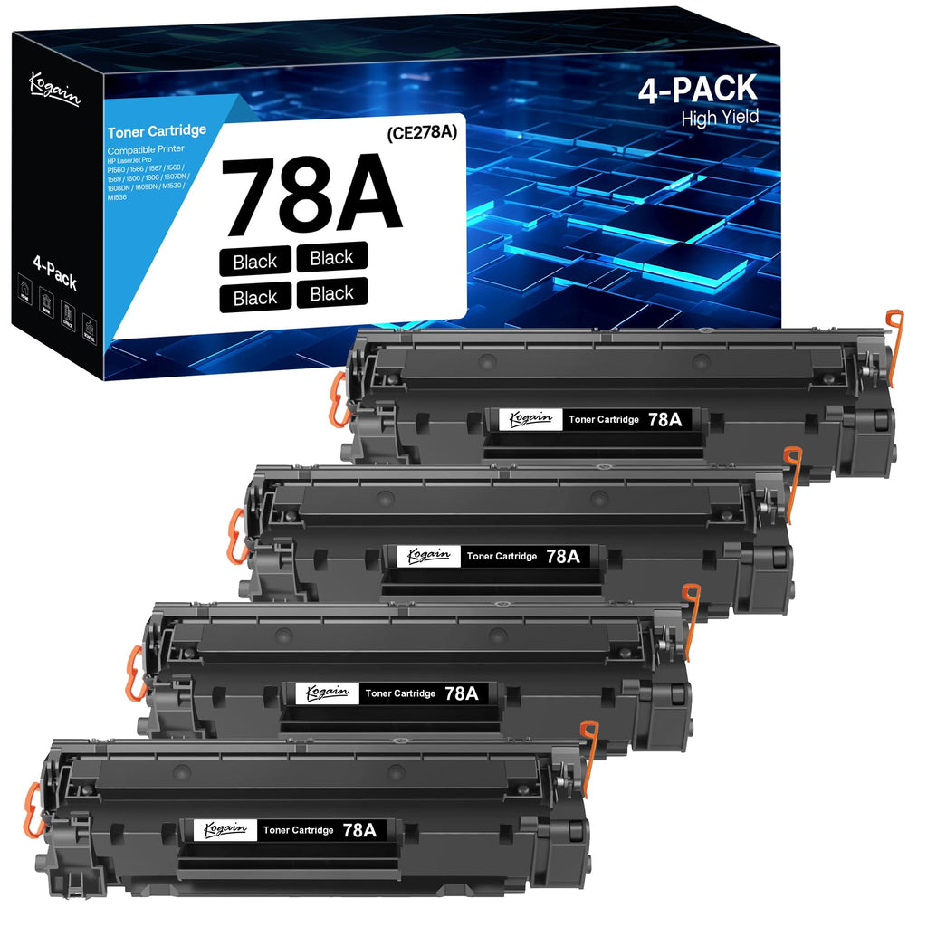 78A Toner Cartridge Black Replacement for HP 78A CE278A, 4 Pack