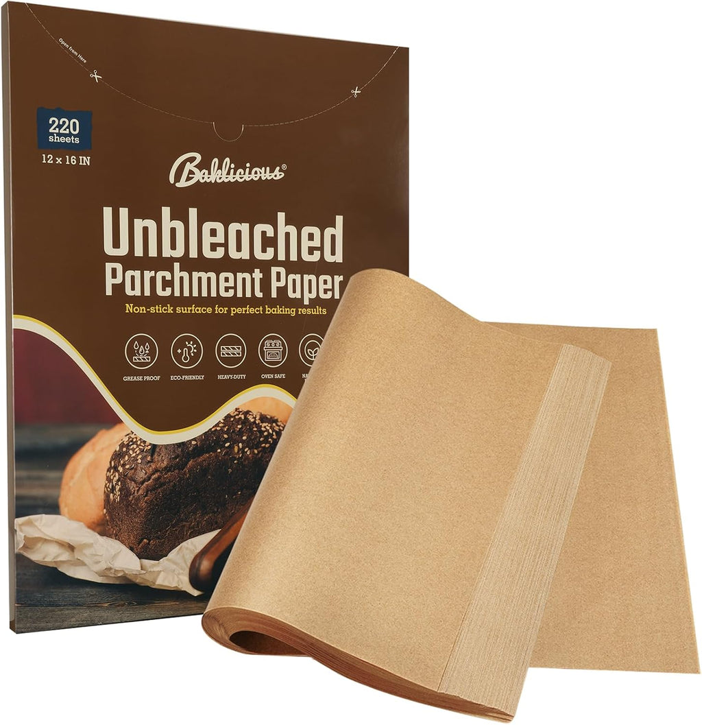 12x16inch 220pcs Unbleached Pre-cut Parchment Baking Sheets