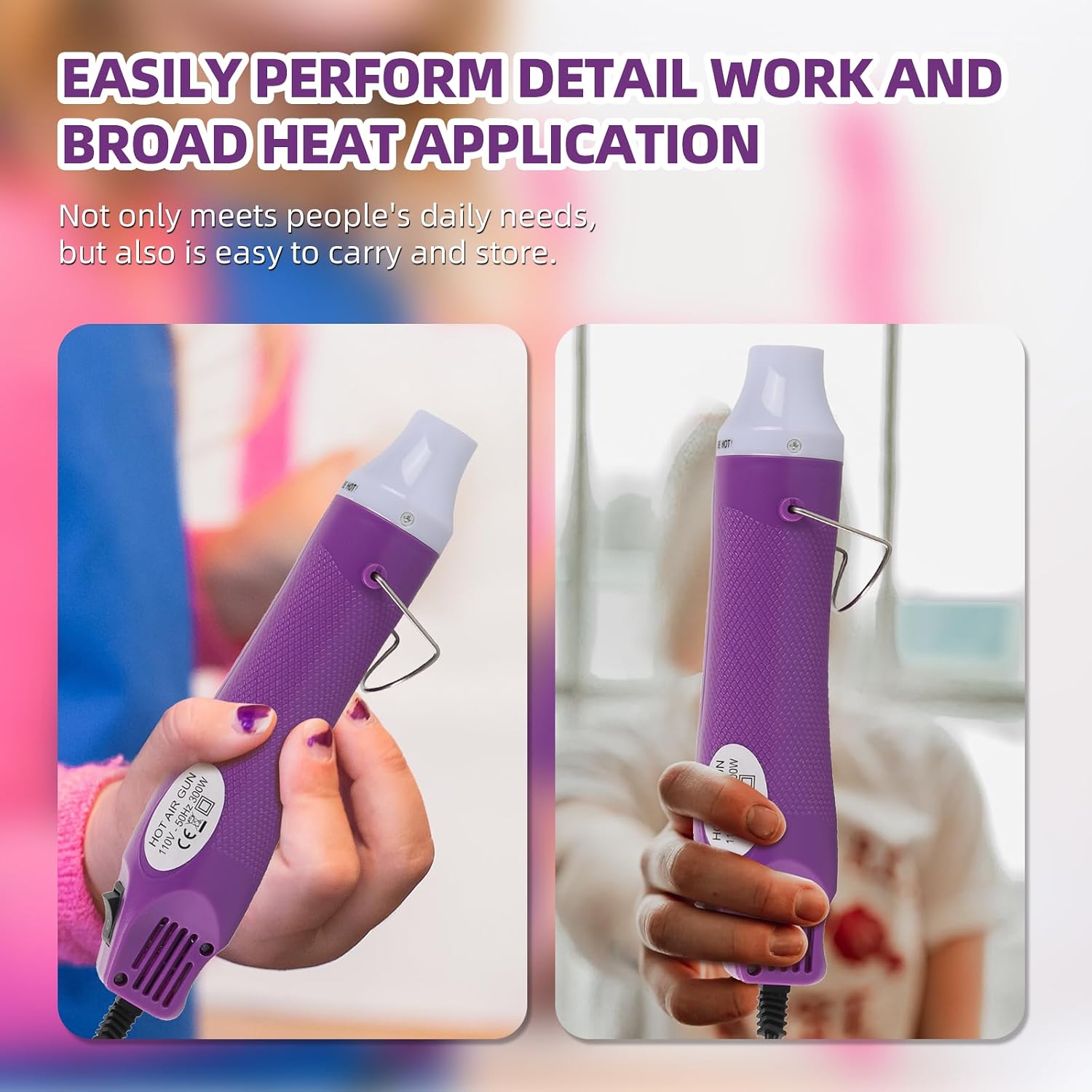 Bubble Removing Tool for Epoxy Resin and Acrylic Art, DIY Glitter Tumblers, Specially-Designed Heat Gun for Making