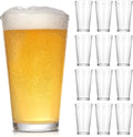 16 Oz Beer Pint Glasses Set of 12