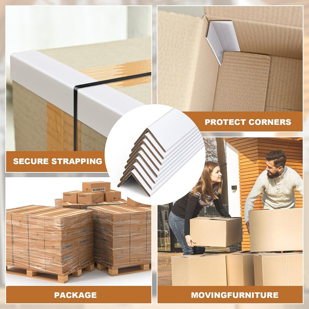 100 Pcs 1.89" x 1.89" x 12" Cardboard Edge Corner Protectors