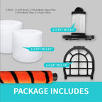 Leemone LZ600 Brush & Filter Kit for Shark APEX UpLight DuoClean, 6 Pack