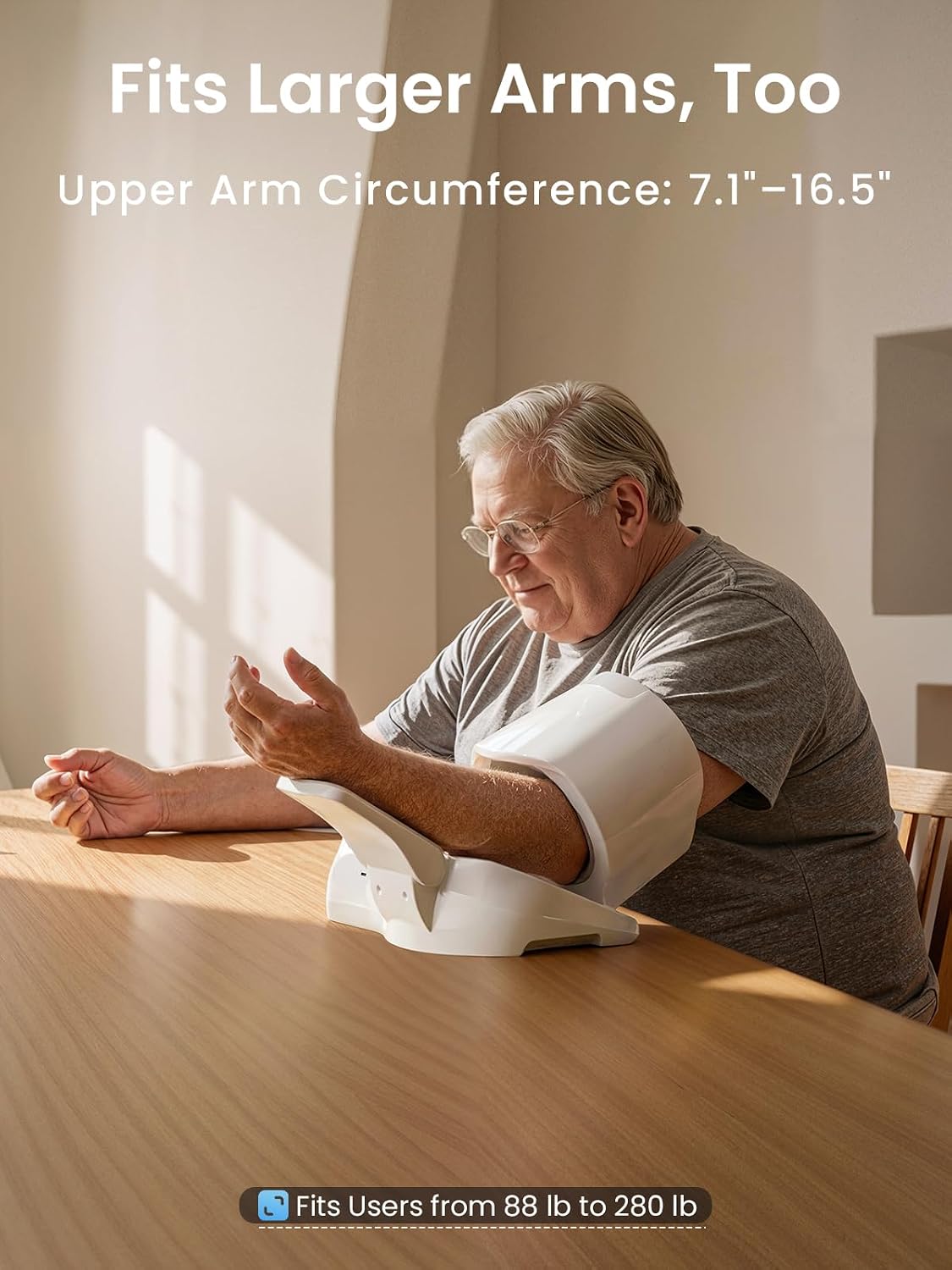 Blood Pressure Monitor, One-Touch Barrel-Type Upper Arm Blood Pressure Monitors for Home Use, No-Wrap Auto-Fit