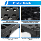 6pcs Plastic Pallets for Basement Storage Lightweight Waterproof Floor Pallets with Breathable Grids Applicable to
