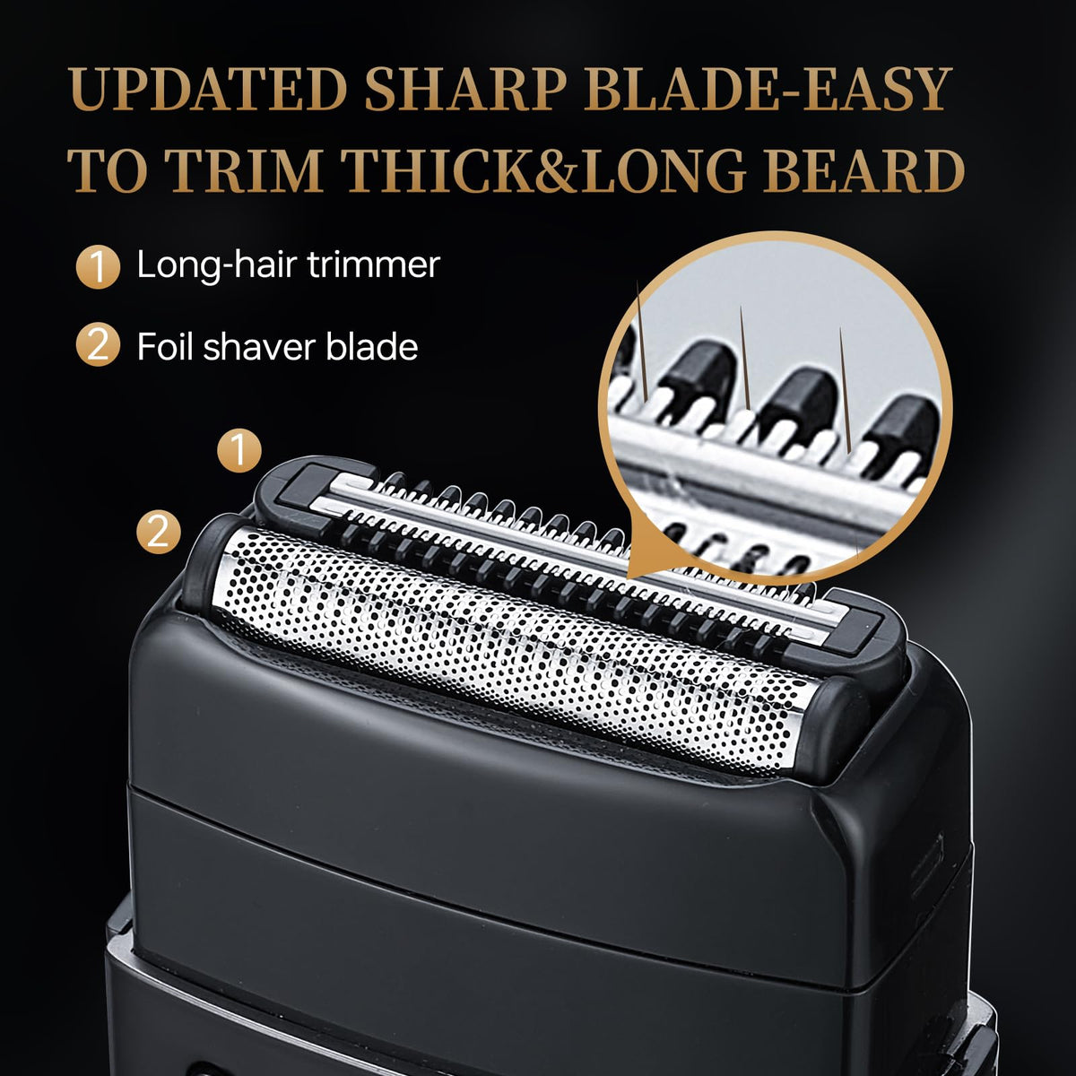 Electric Foil Shavers for Men with 3 Adjustable Gears, IPX7 Waterproof