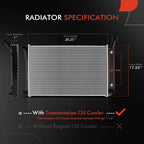 A-Premium Engine Coolant Radiator Compatible with Buick, Oldsmobile Models