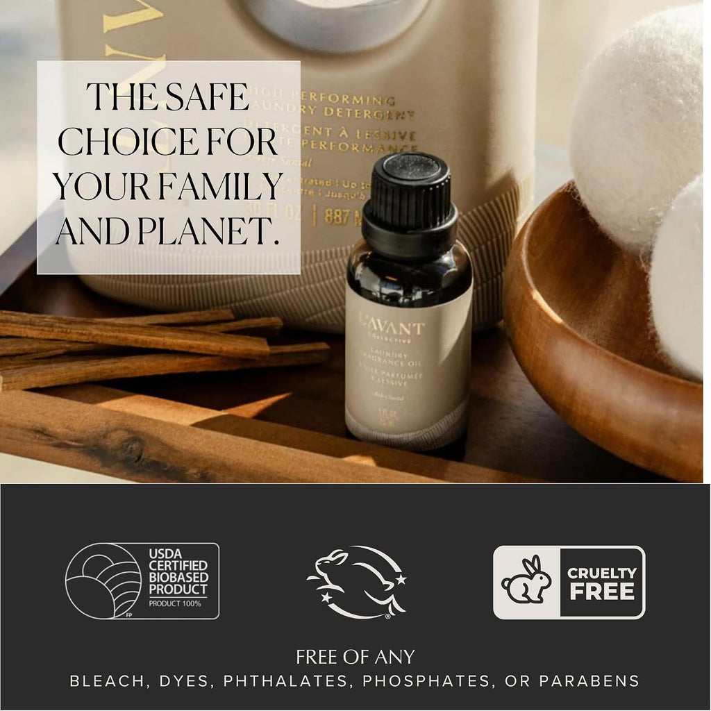 Laundry Oil 1oz, Dryer Ball Scent Booster, Ambre Santal